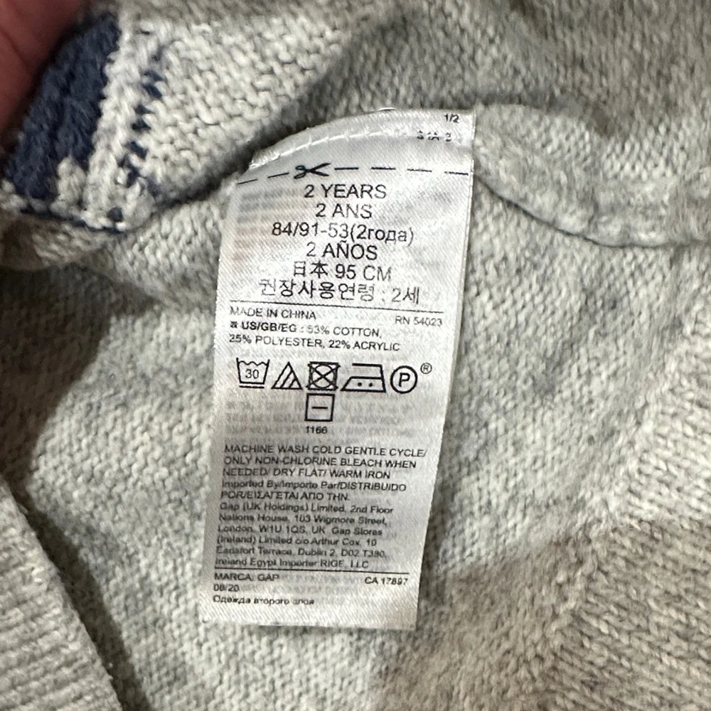 GAP Heather Gray Kids Sweater with Yeti Graphic
